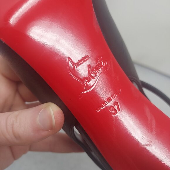 Christian Louboutin Black Strappy Condora Leather Pump - Picture 4 of 12